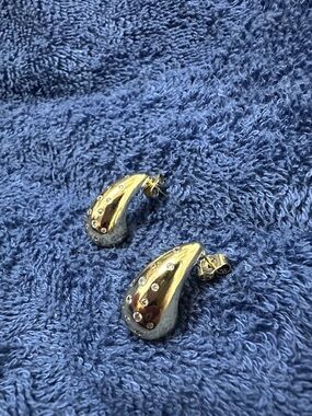 Aldo Black Teardrop Rhinestone errings